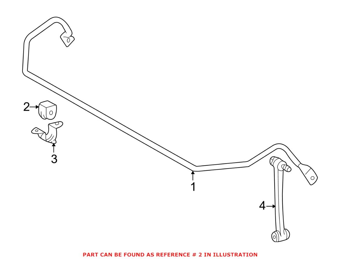 Mercedes Suspension Stabilizer Bar Bushing - Rear 1713260881